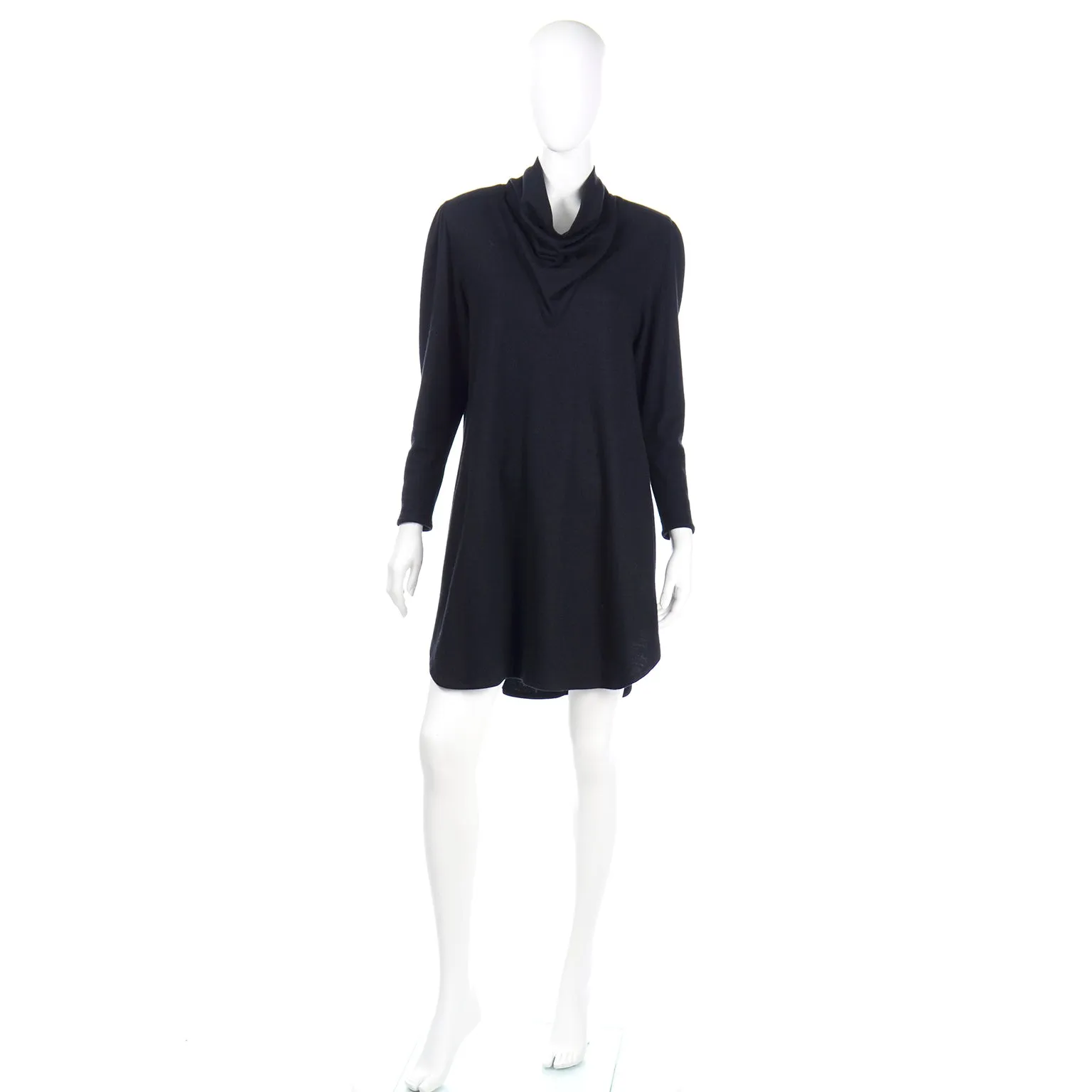 1980s Issey Miyake Vintage Black Tent Dress or Tunic