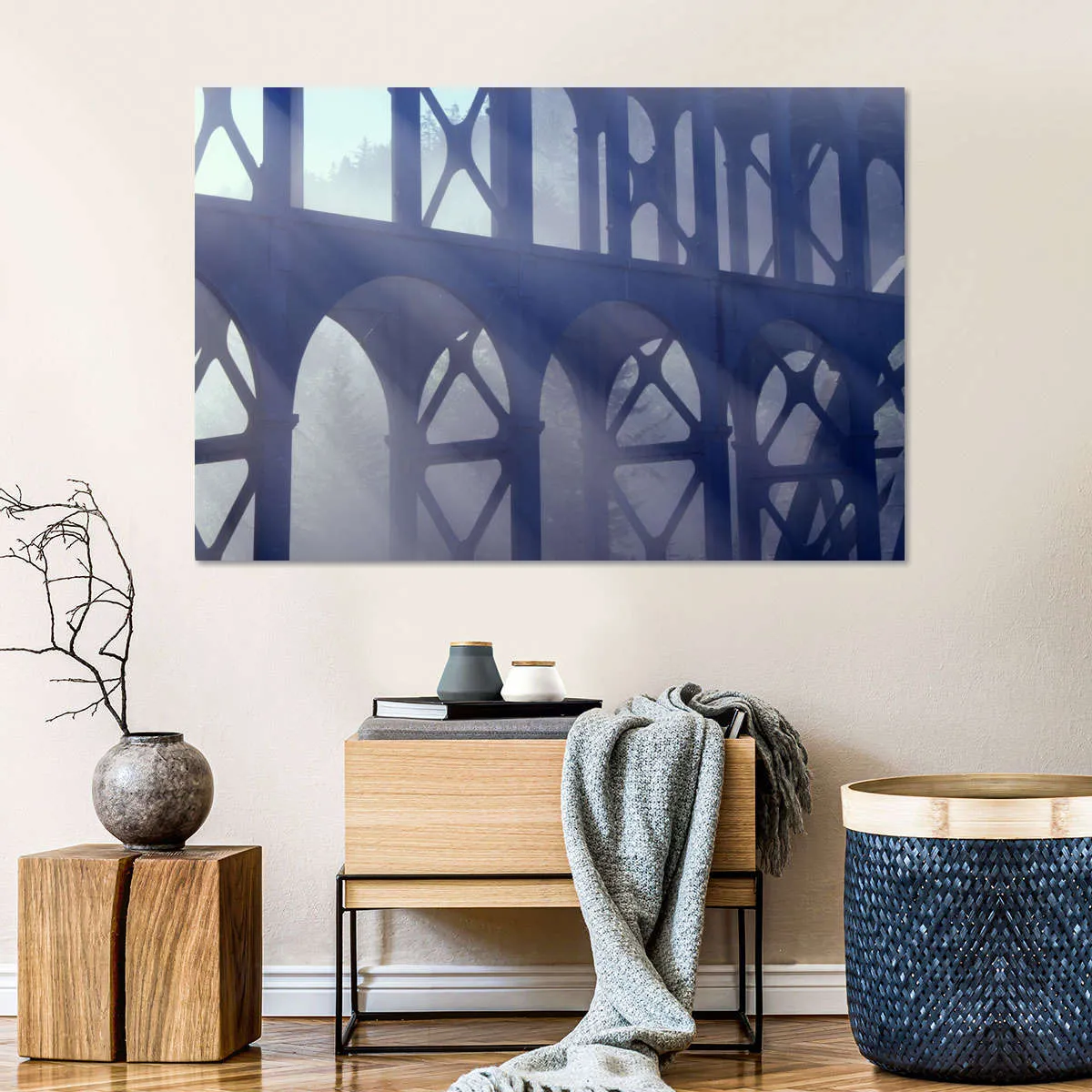 2000s Cape Creek Bridge Fog Wall Art