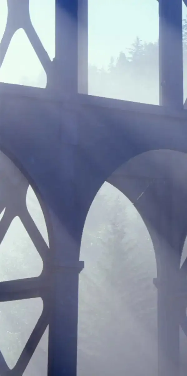 2000s Cape Creek Bridge Fog Wall Art