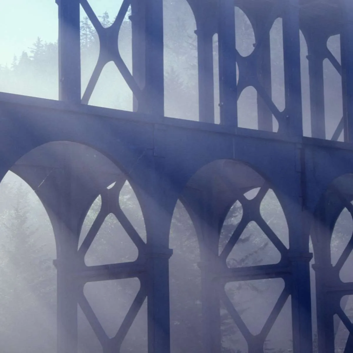 2000s Cape Creek Bridge Fog Wall Art