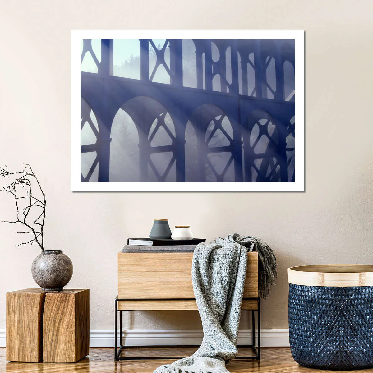 2000s Cape Creek Bridge Fog Wall Art