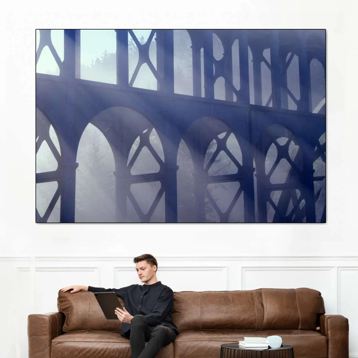 2000s Cape Creek Bridge Fog Wall Art