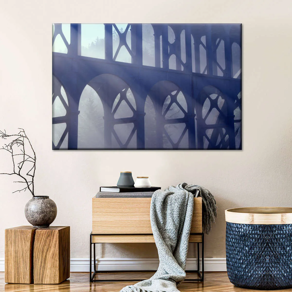 2000s Cape Creek Bridge Fog Wall Art