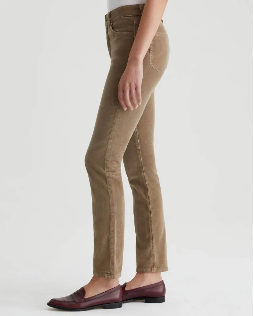 AG Mari Corduroy High rise Slim leg Wild Mushroom