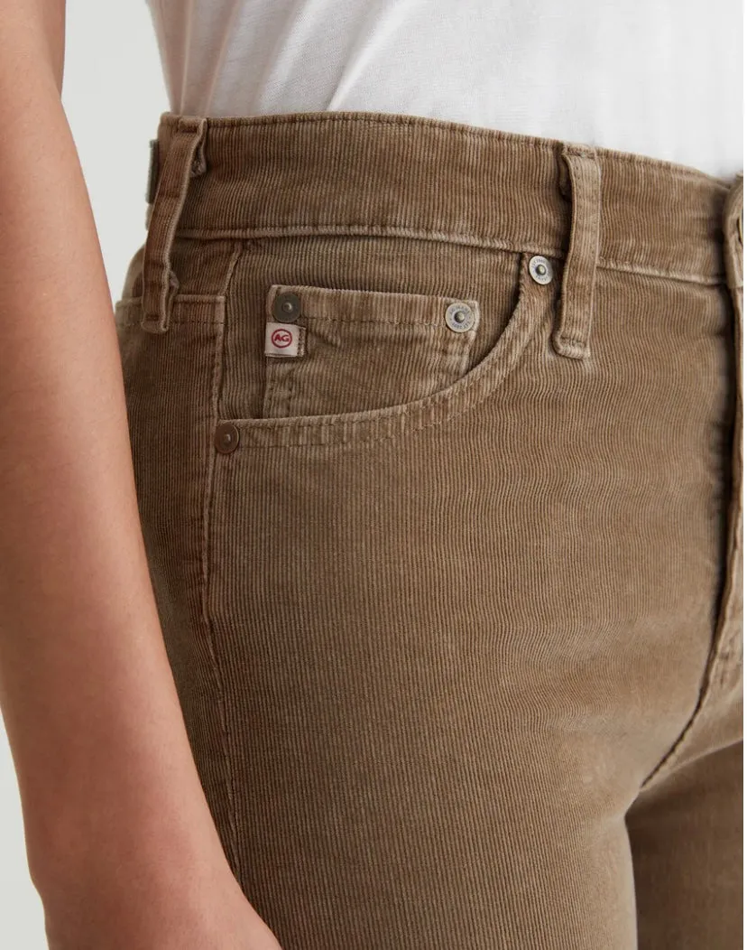 AG Mari Corduroy High rise Slim leg Wild Mushroom