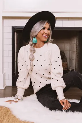 Apple Spice Delight Knit Sweater In Ivory