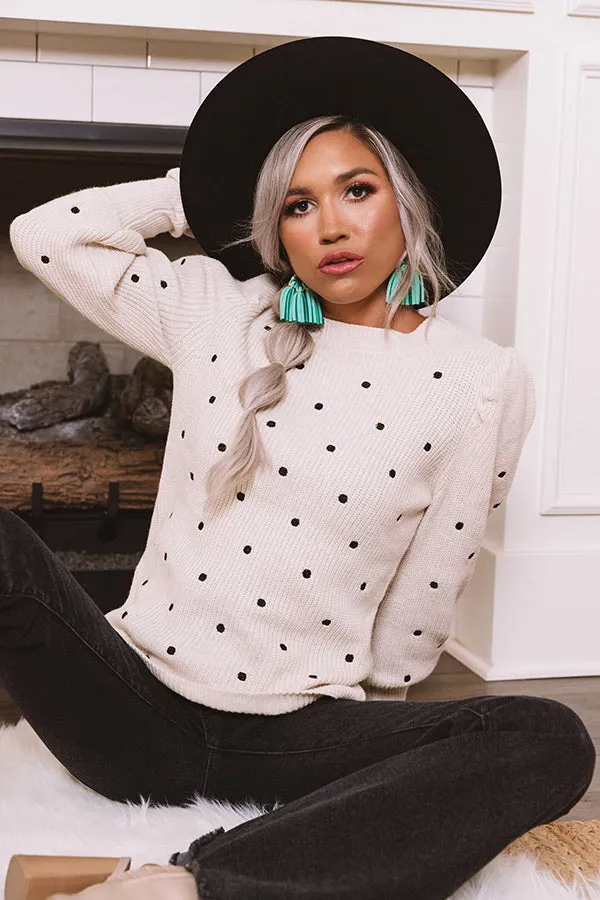 Apple Spice Delight Knit Sweater In Ivory