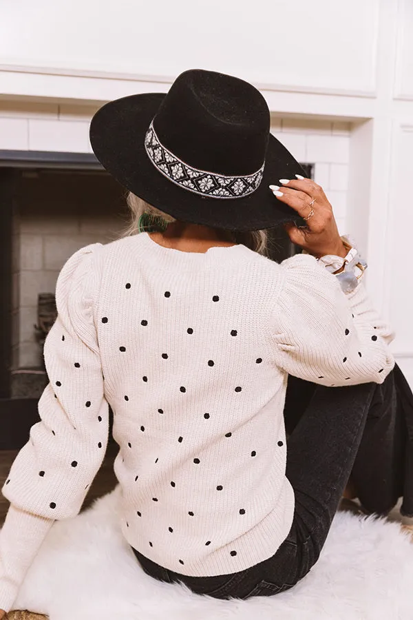 Apple Spice Delight Knit Sweater In Ivory