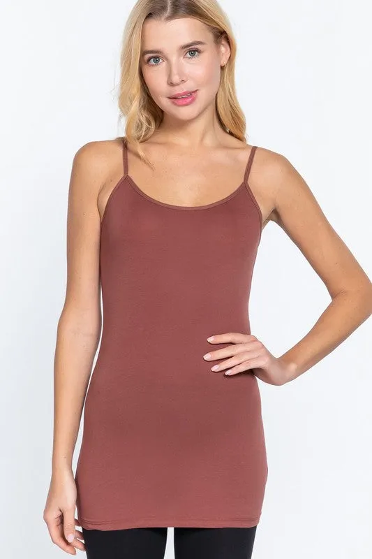 BASIC TUNIC CAMI W/ ADJUSTABLE SPAGHETTI STRAPS LIVE