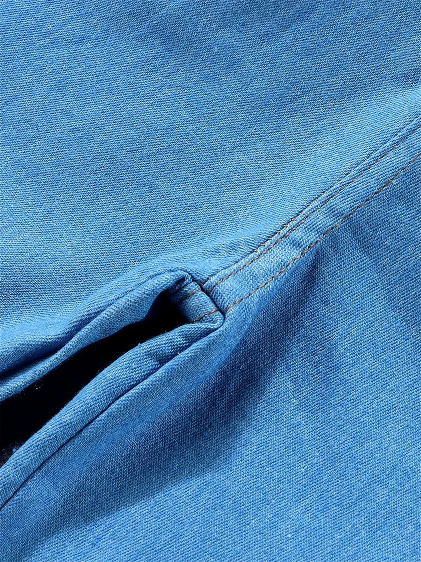 Boys and girls spring and summer thin blue jeans with pockets