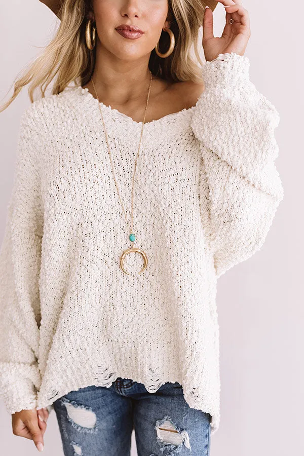 Casual Cuddles Sweater In Ivory