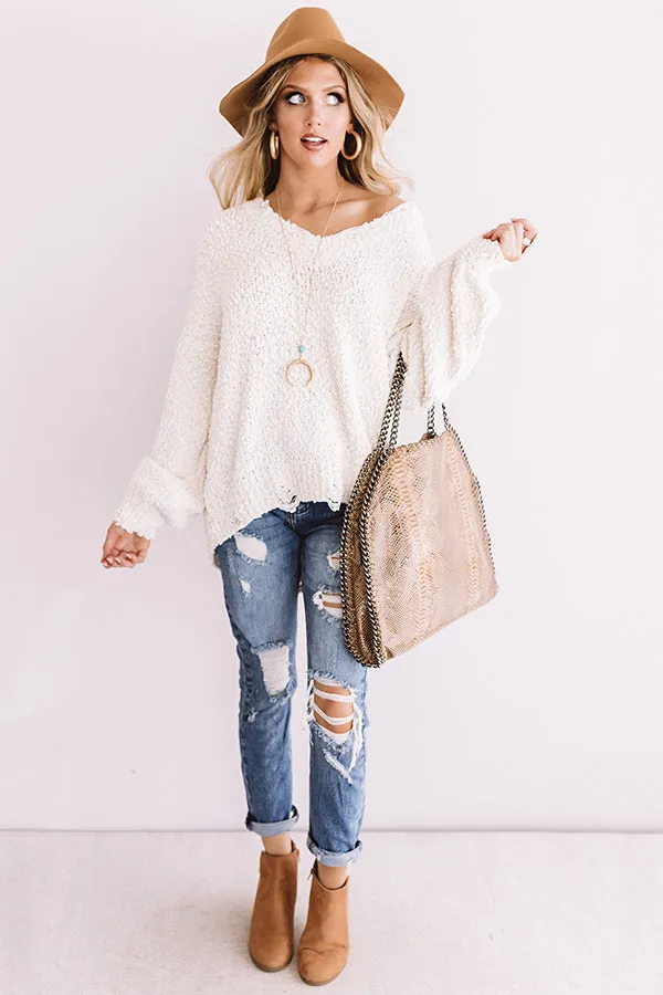 Casual Cuddles Sweater In Ivory