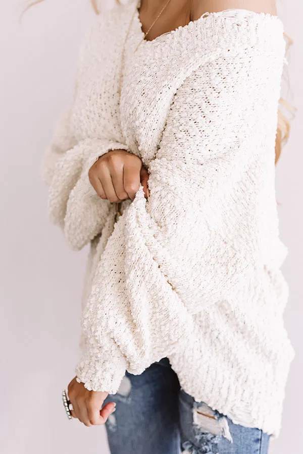 Casual Cuddles Sweater In Ivory