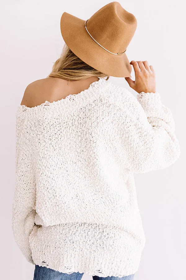 Casual Cuddles Sweater In Ivory