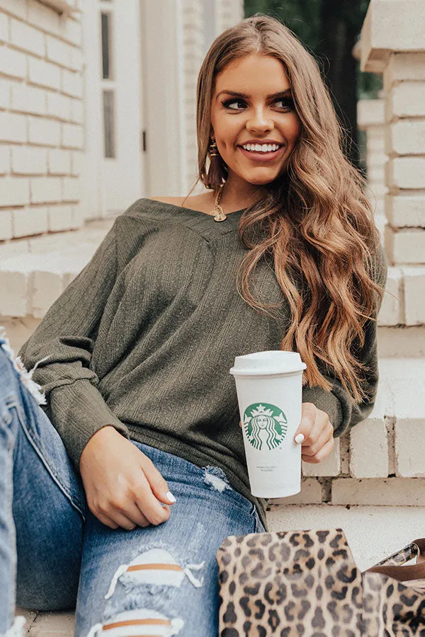 Cider And Spice Shift Top In Olive