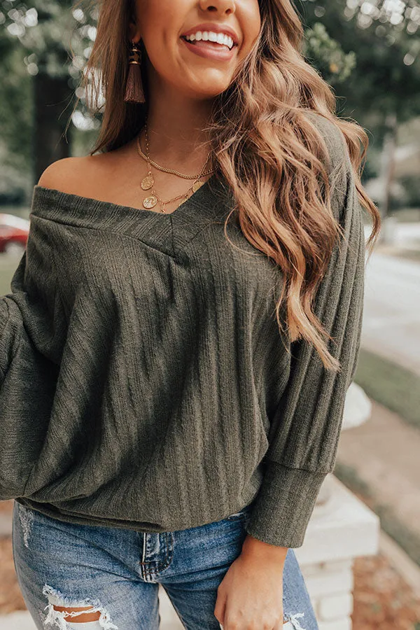 Cider And Spice Shift Top In Olive