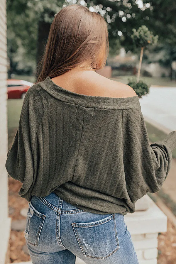 Cider And Spice Shift Top In Olive