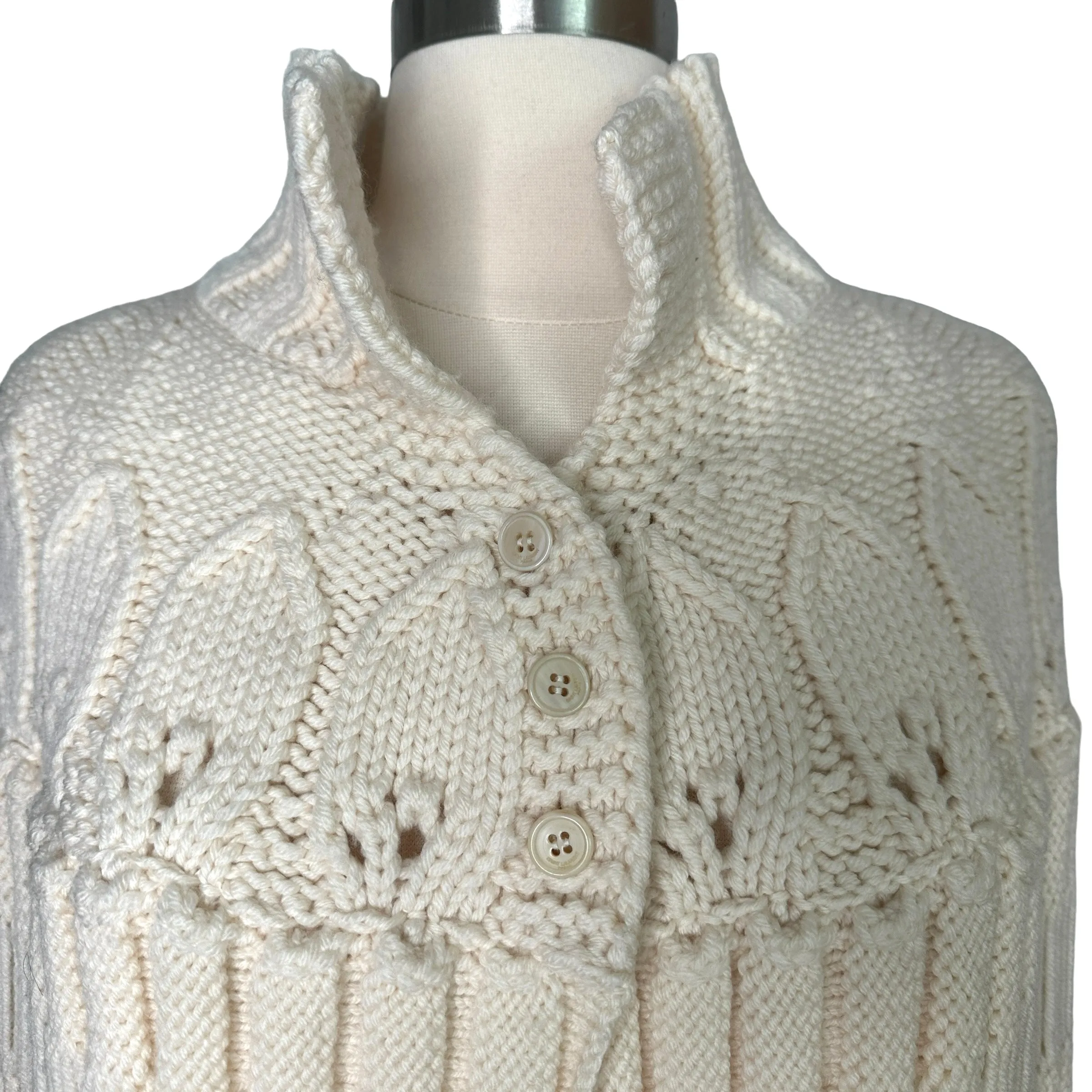 Cream Virgin Poncho - M