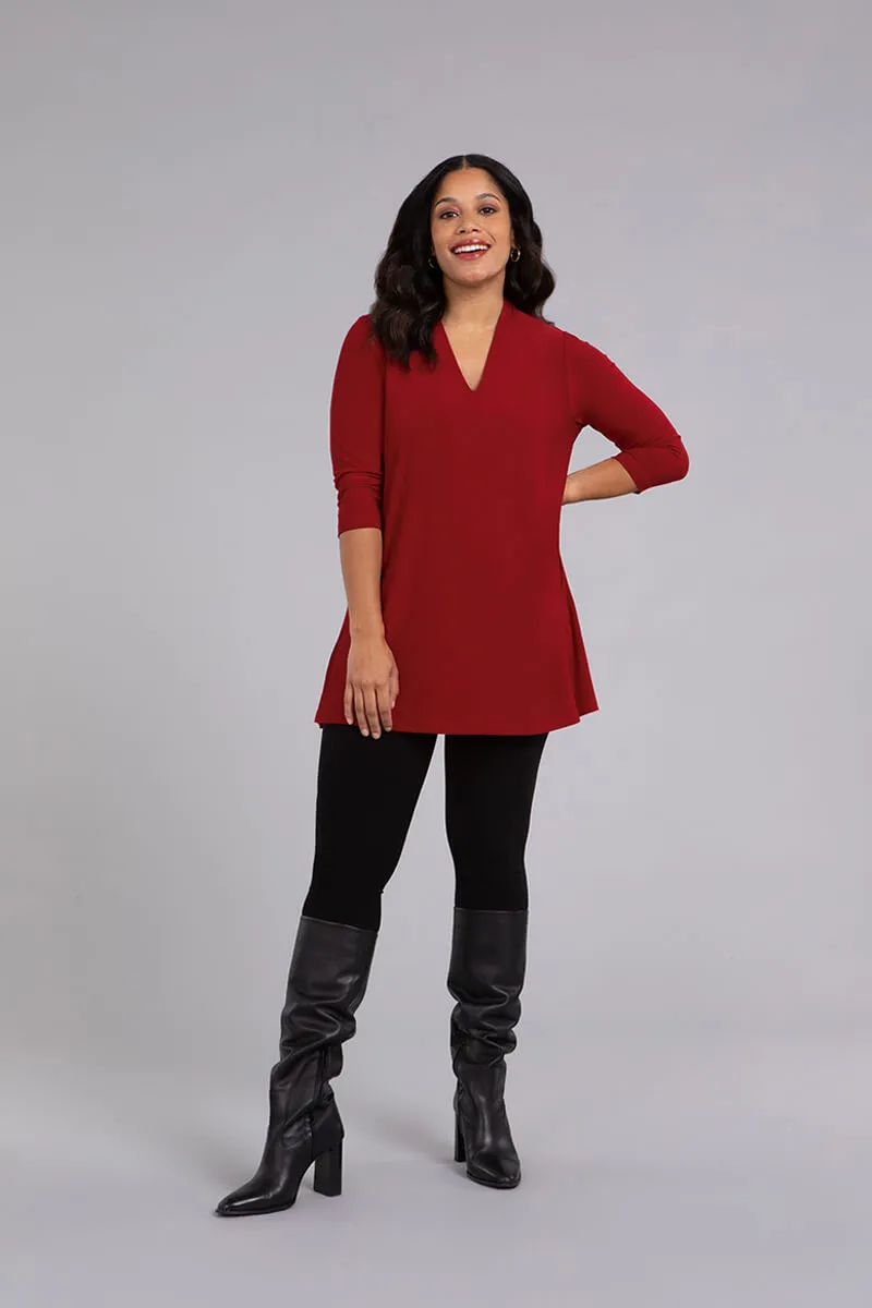Deep V Tunic | Red