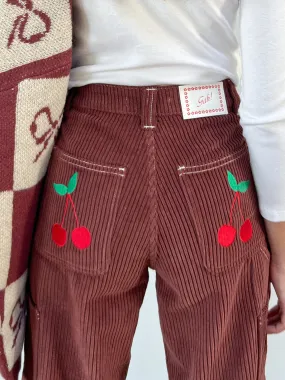 Dylan Pant - Chocolate/Cherries