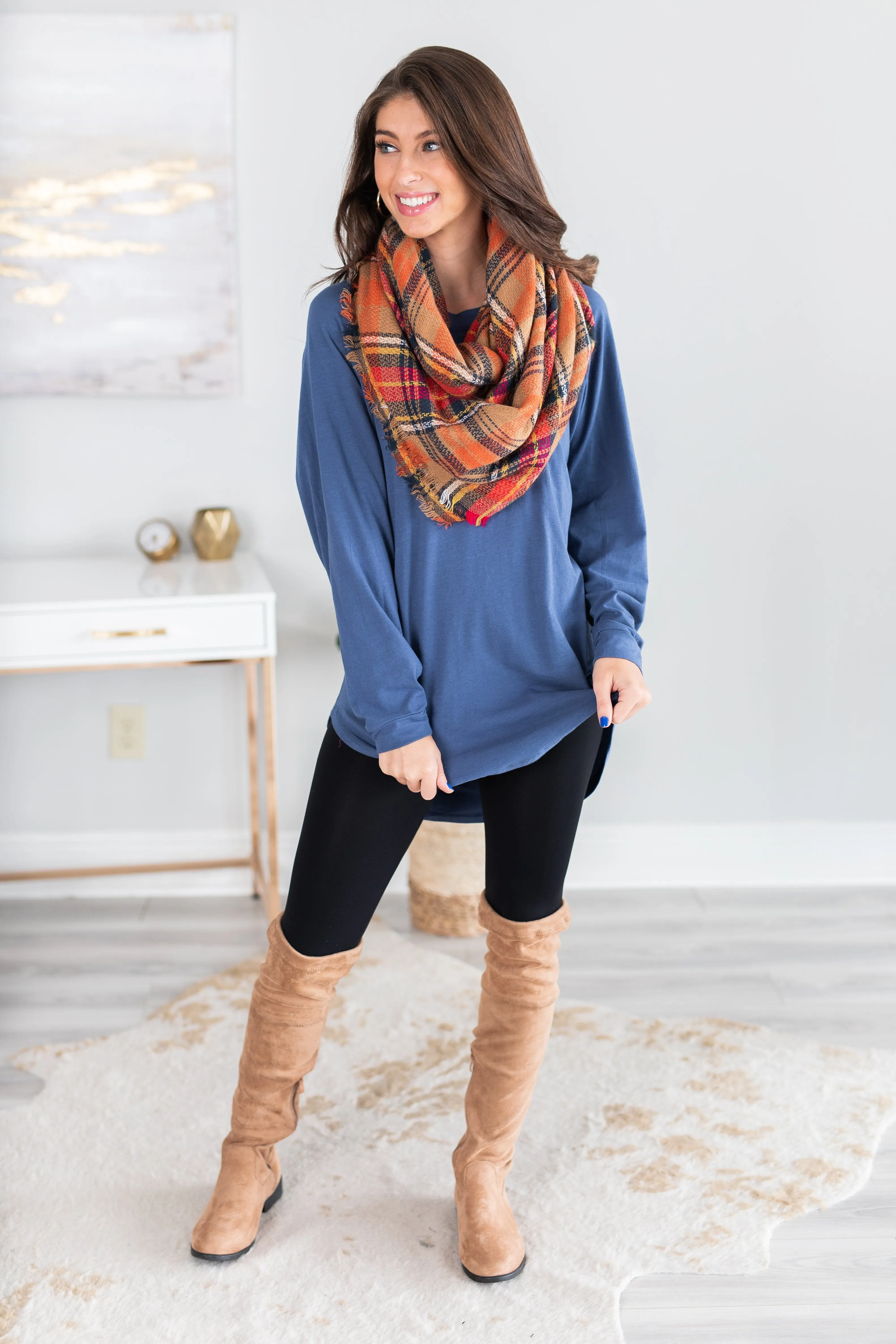 Easy Like Sunday Denim Blue Tunic