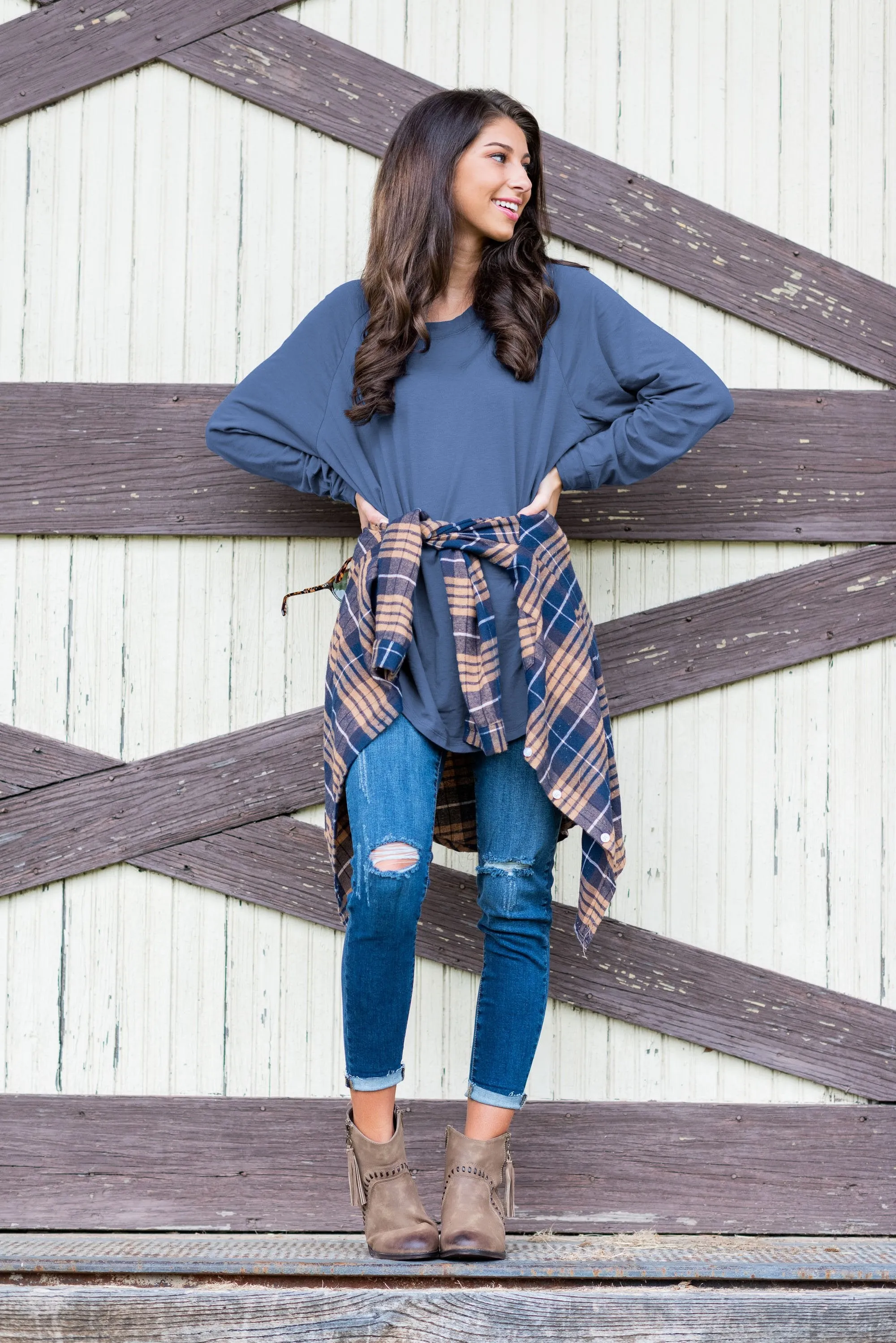 Easy Like Sunday Denim Blue Tunic