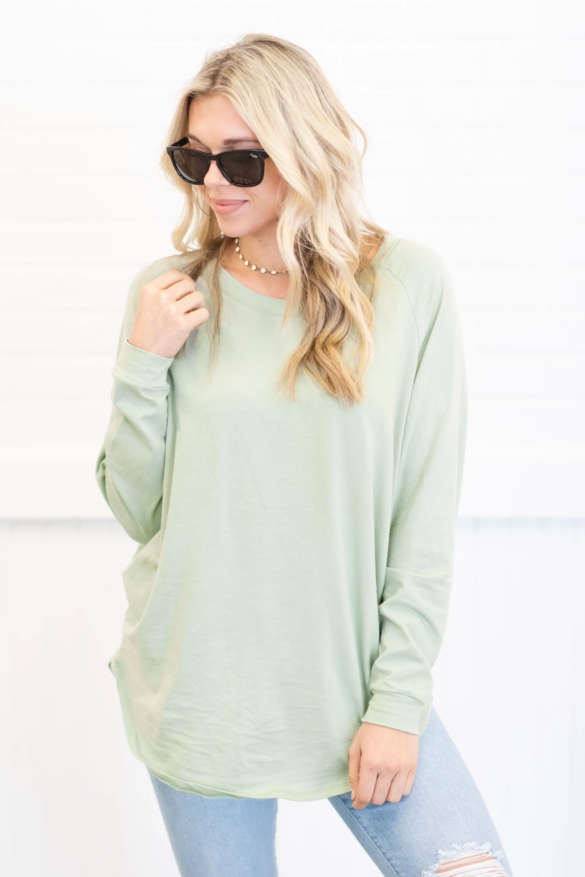 Easy Like Sunday Dusty Mint Green Tunic