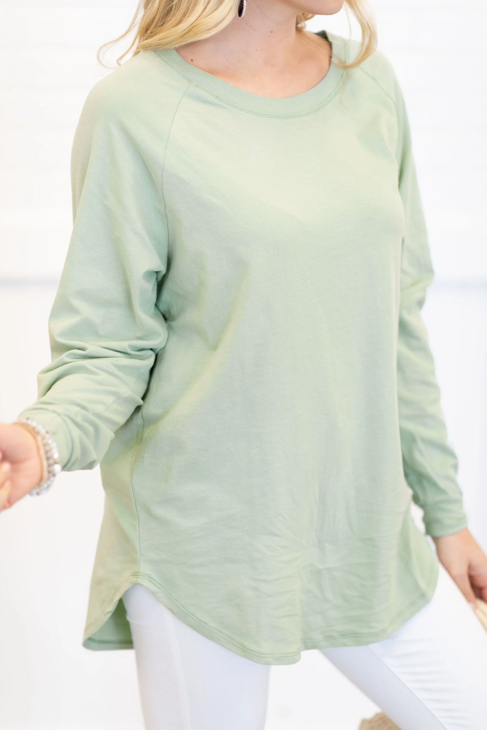 Easy Like Sunday Dusty Mint Green Tunic