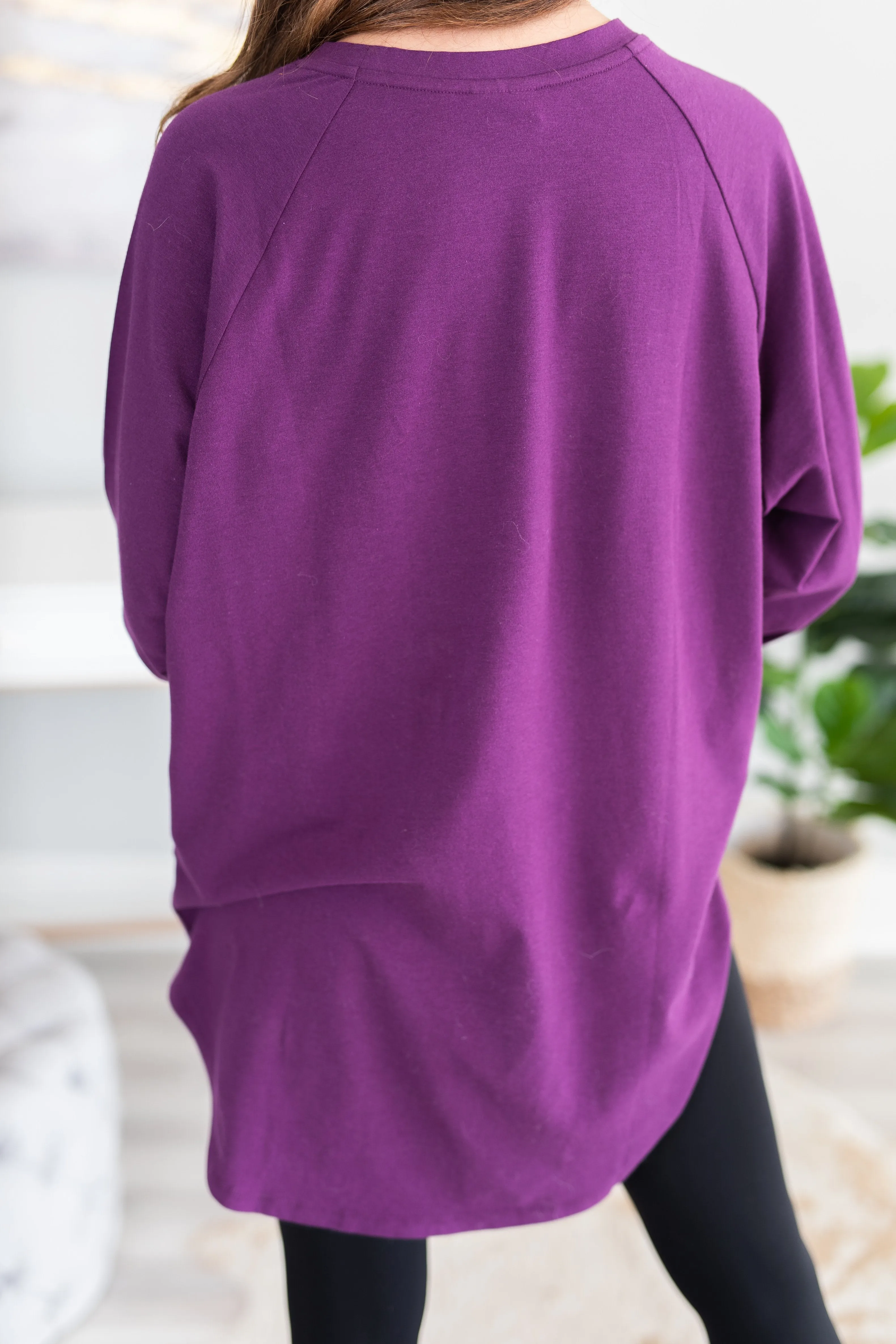 Easy Like Sunday Eggplant Purple Tunic