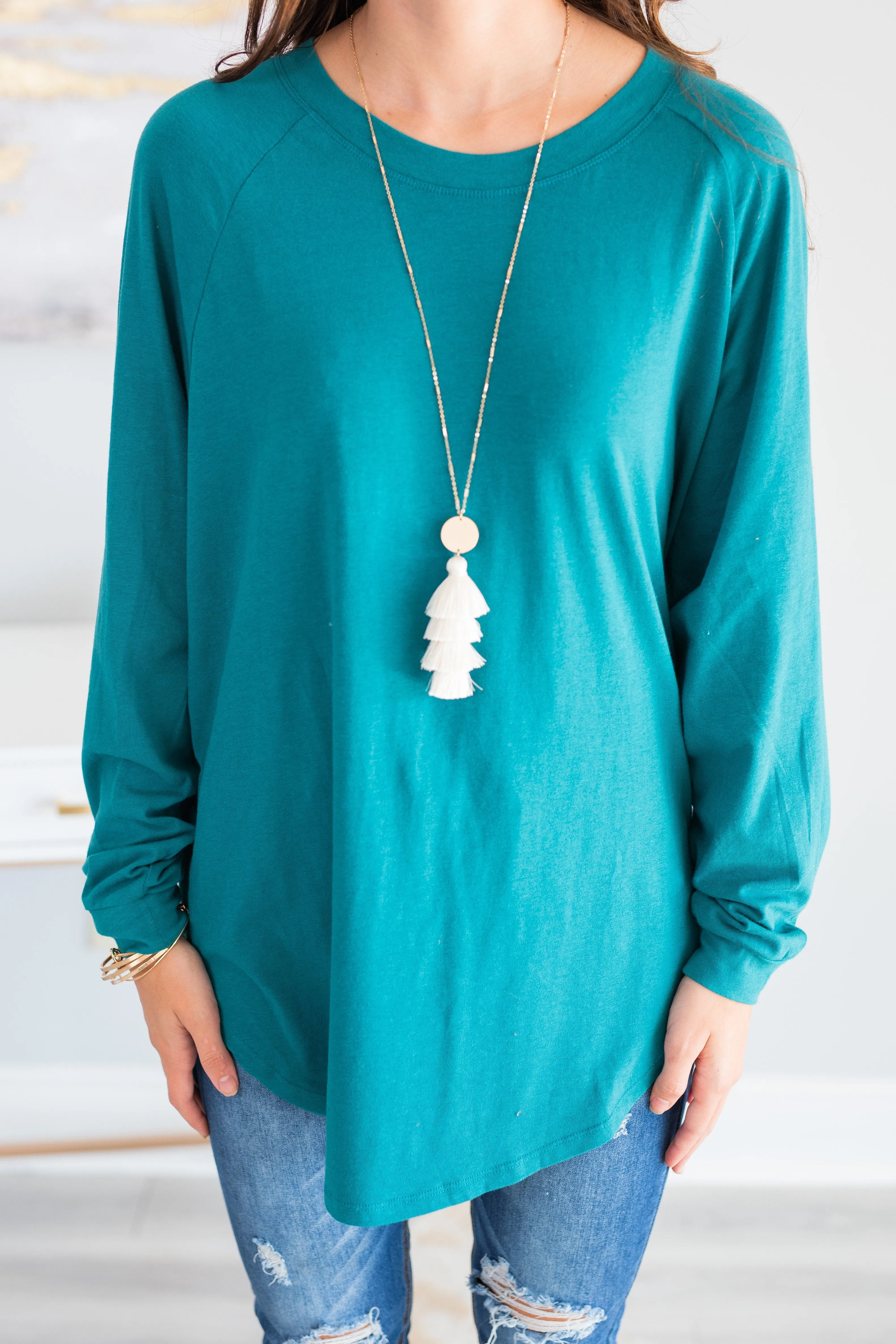 Easy Like Sunday Emerald Green Tunic