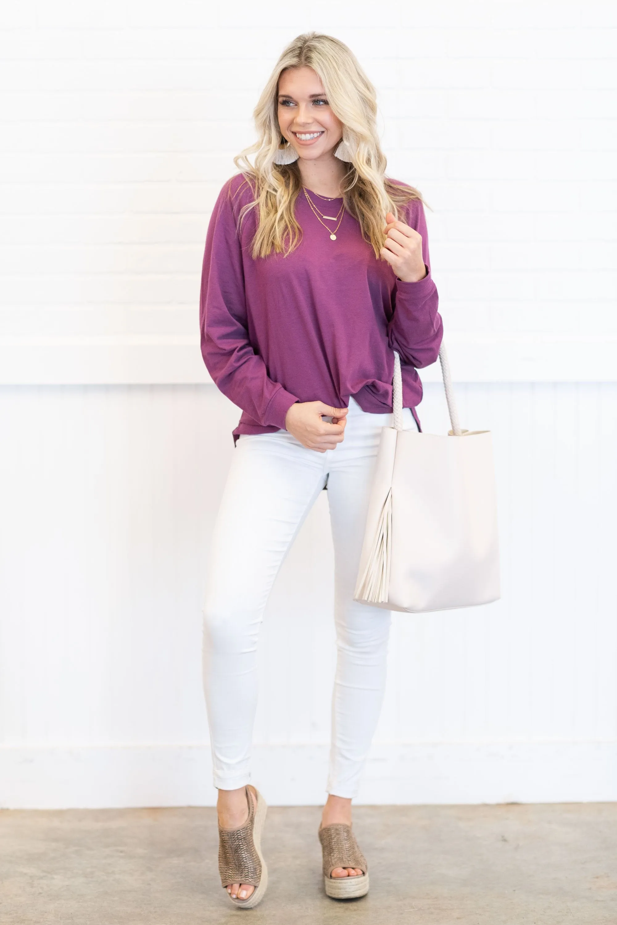 Easy Like Sunday Grape Purple Tunic