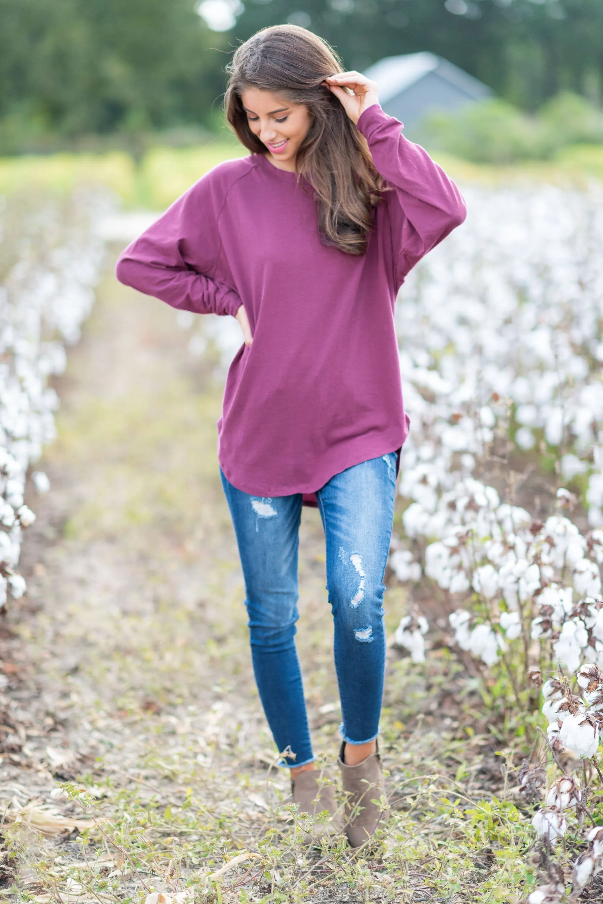 Easy Like Sunday Grape Purple Tunic