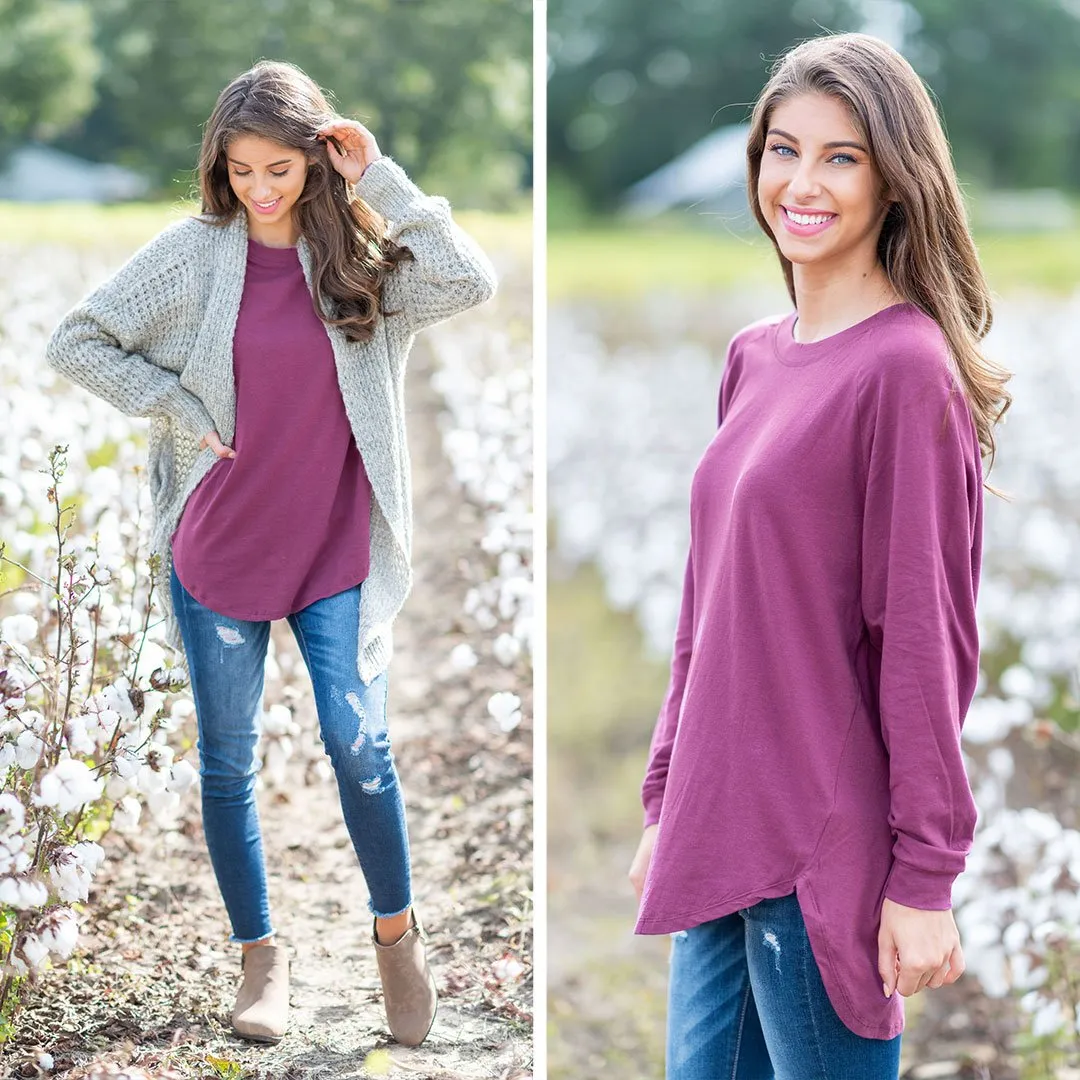 Easy Like Sunday Grape Purple Tunic