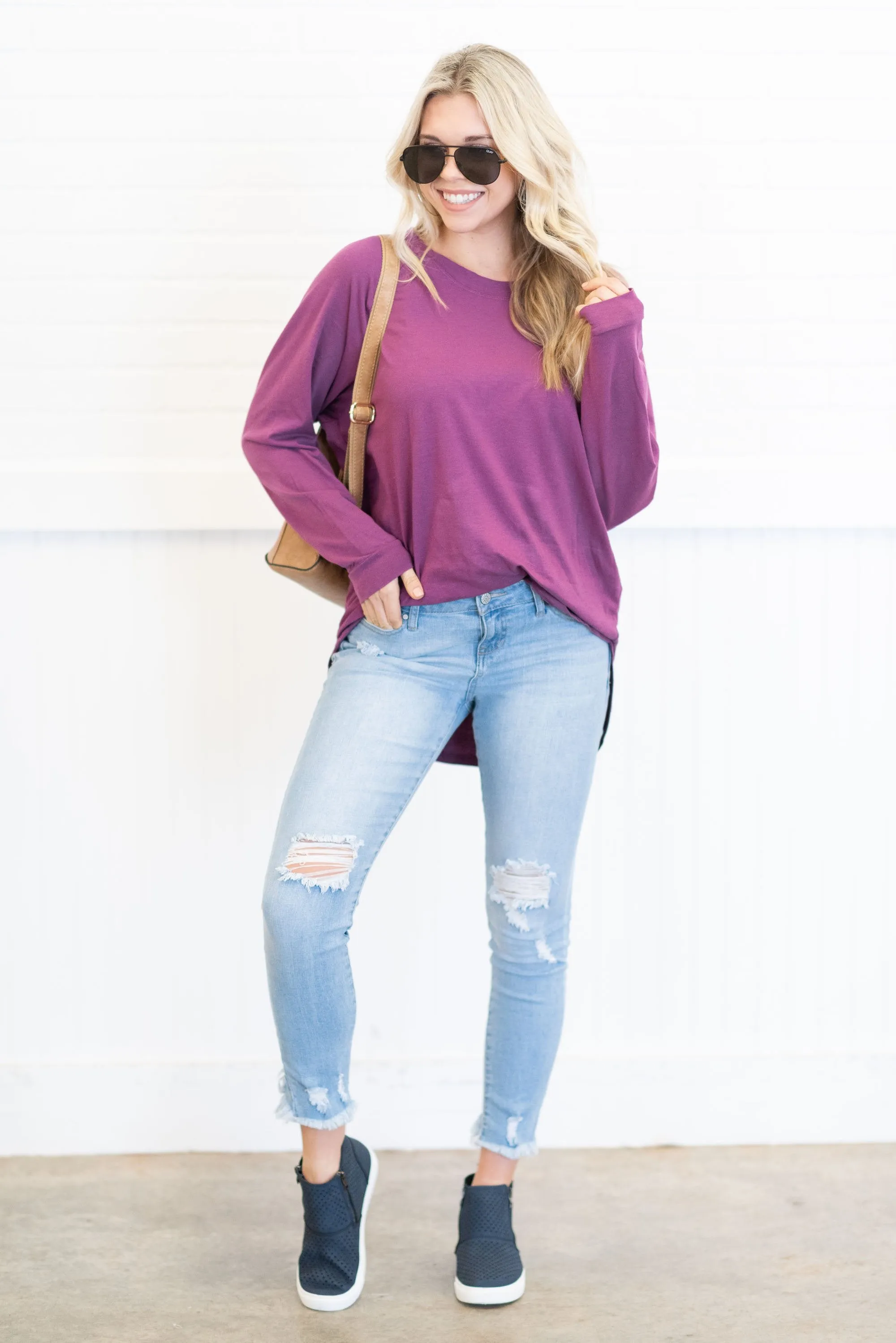 Easy Like Sunday Grape Purple Tunic