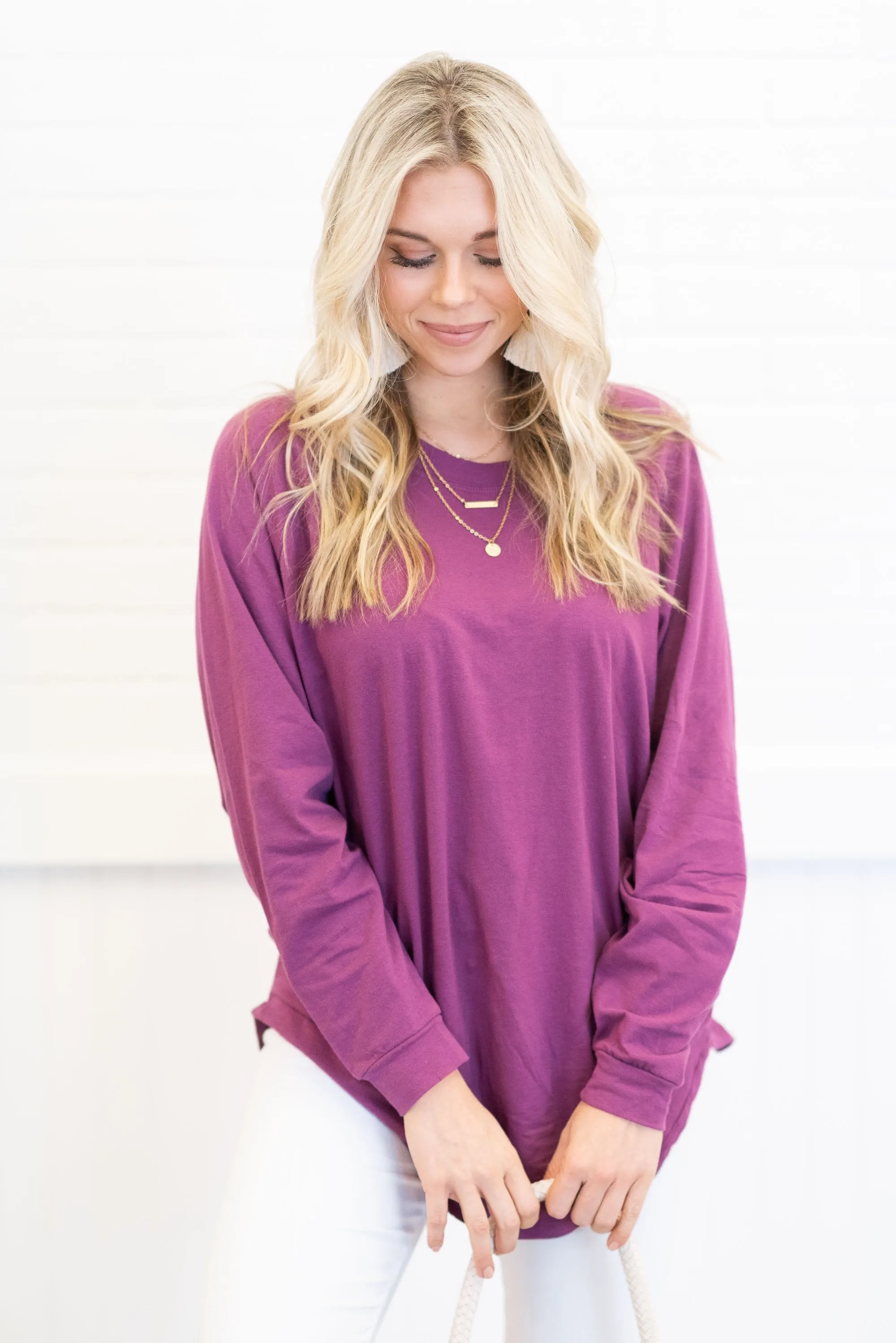 Easy Like Sunday Grape Purple Tunic