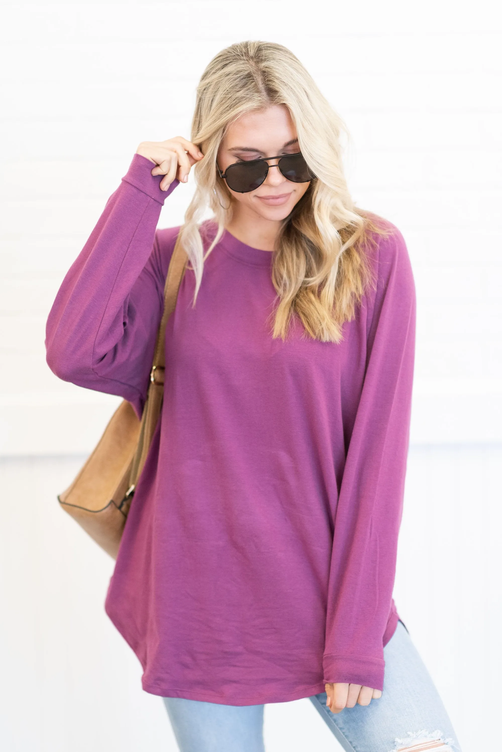 Easy Like Sunday Grape Purple Tunic