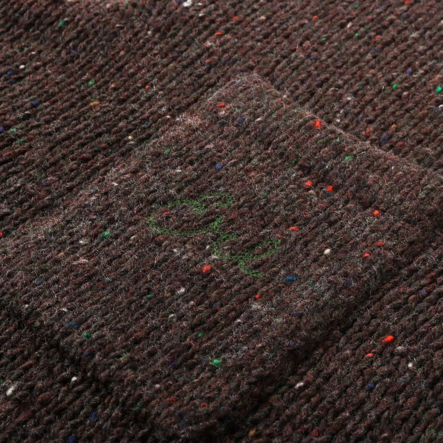 ERL KNIT POLOSHIRT WITH LOGO EMBROIDERY DARK BROWN