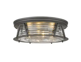 Four Light Flush Mount from the Cape Harbor Collection in Bronze Finish by Z-Lite