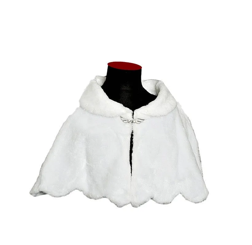 Fur Cape with Diamante Clasp