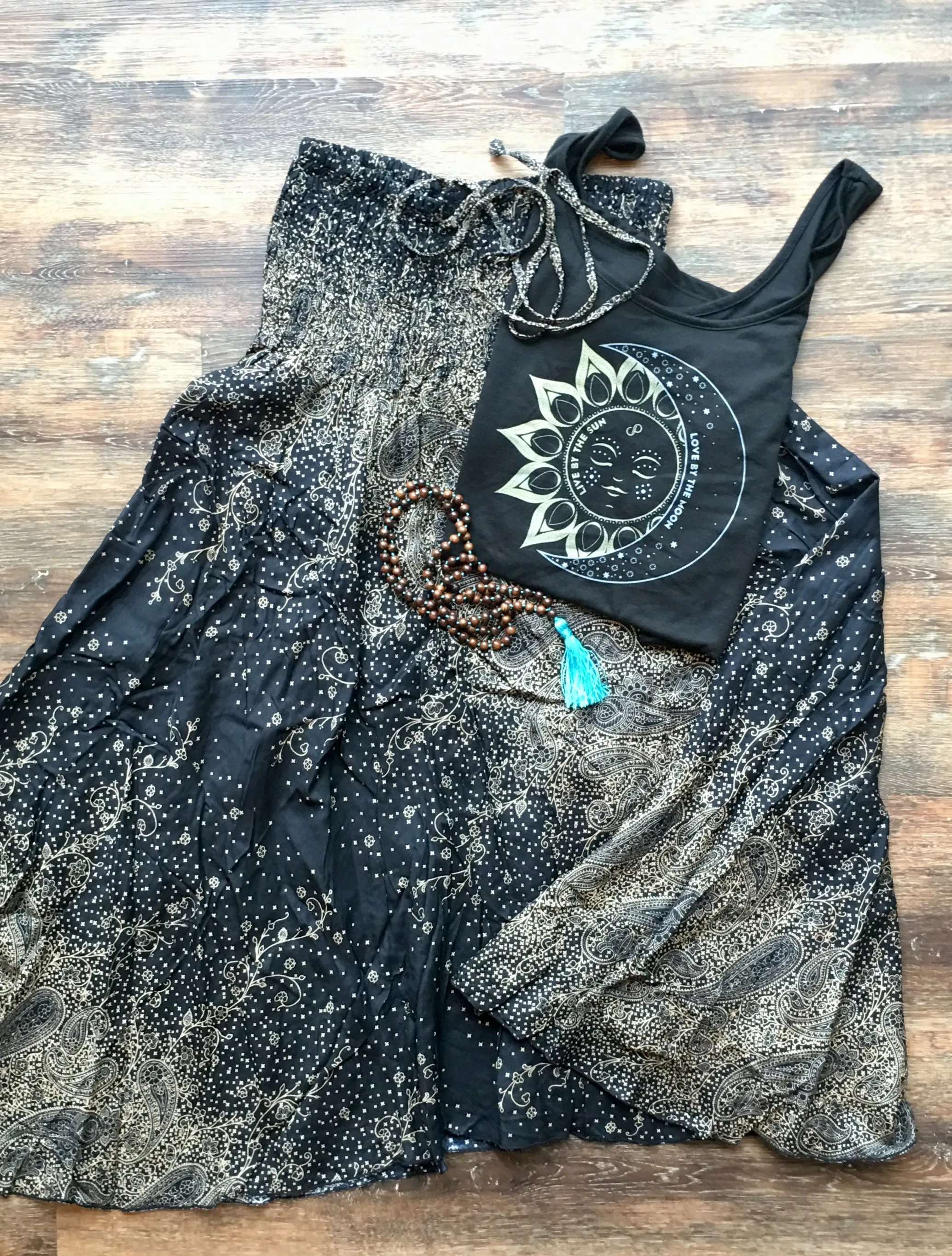Gold Dust Goddess Maxi Skirt or Strapless Dress