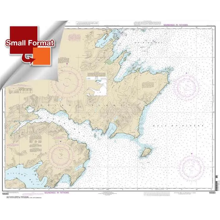 Historical NOAA Chart 16593: Chiniak Bay to Dangerous Cape