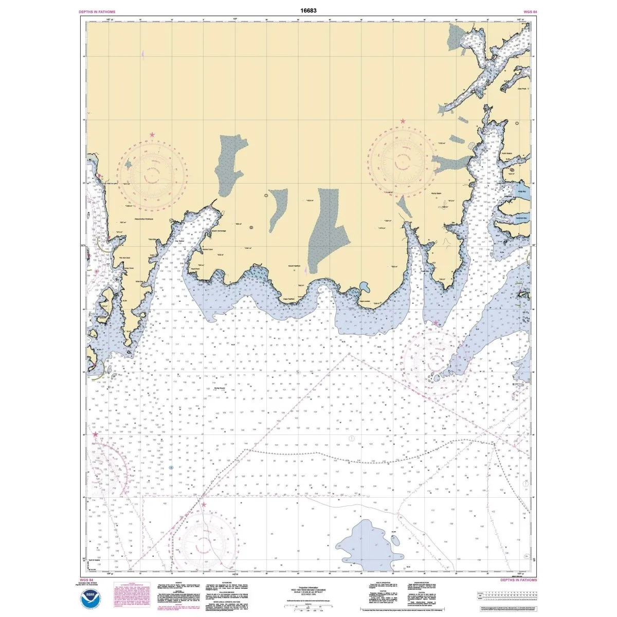 Historical NOAA Chart 16683: Point Elrington to Cape Resurrection