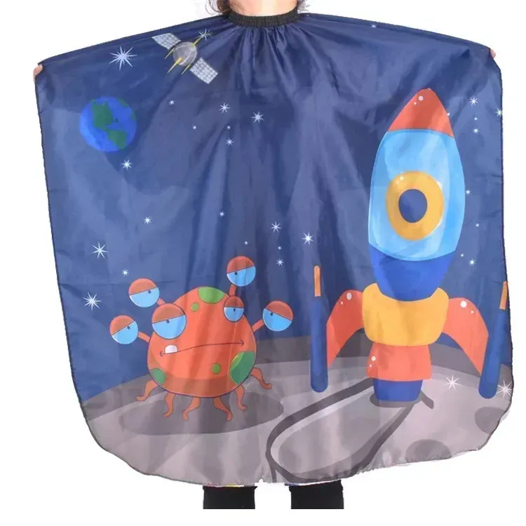 Kids Hair Cutting Cape Gown Hairdresser Barber Apron Hairdressing Children Girls Boys Hair Cut Cloak Umbrella Protecter