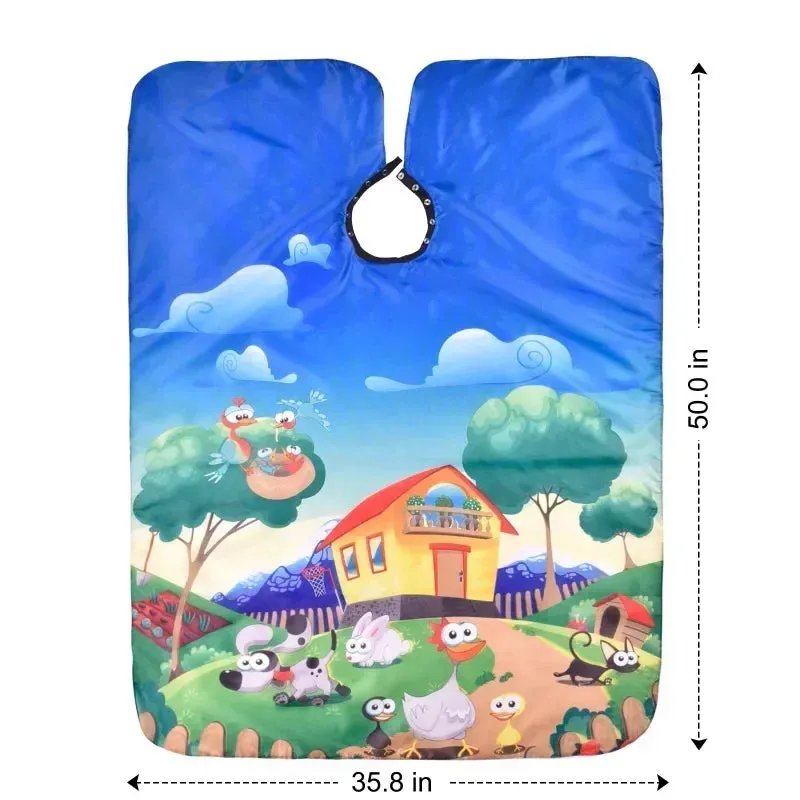 Kids Hair Cutting Cape Gown Hairdresser Barber Apron Hairdressing Children Girls Boys Hair Cut Cloak Umbrella Protecter