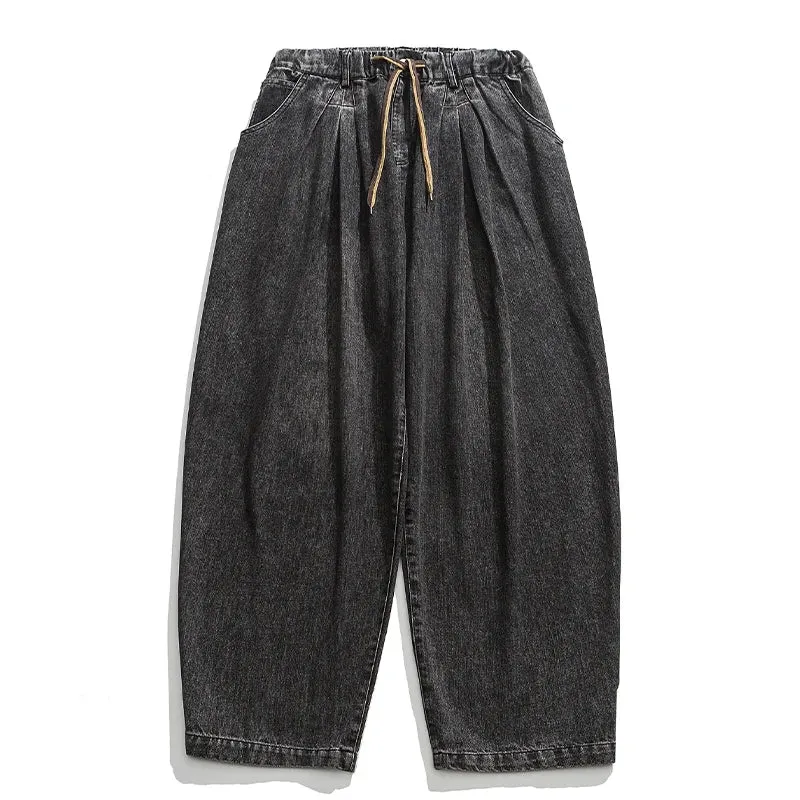 Korean Harem Jeans For Men - Streetwear Denim Baggy Pants