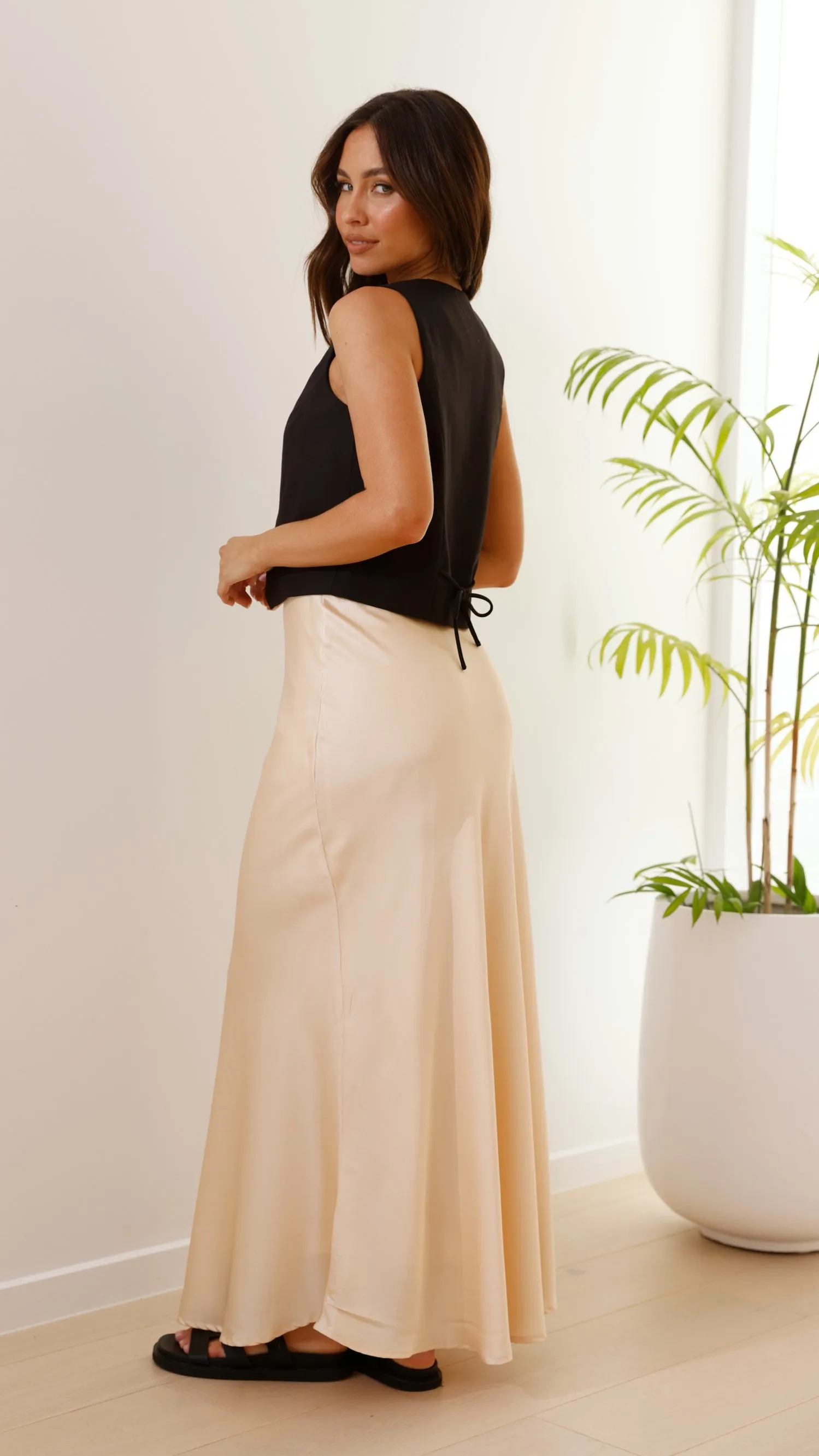 Maceo Maxi Skirt - Beige