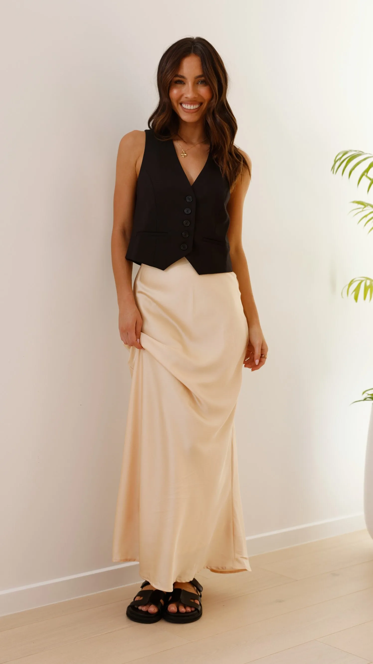 Maceo Maxi Skirt - Beige
