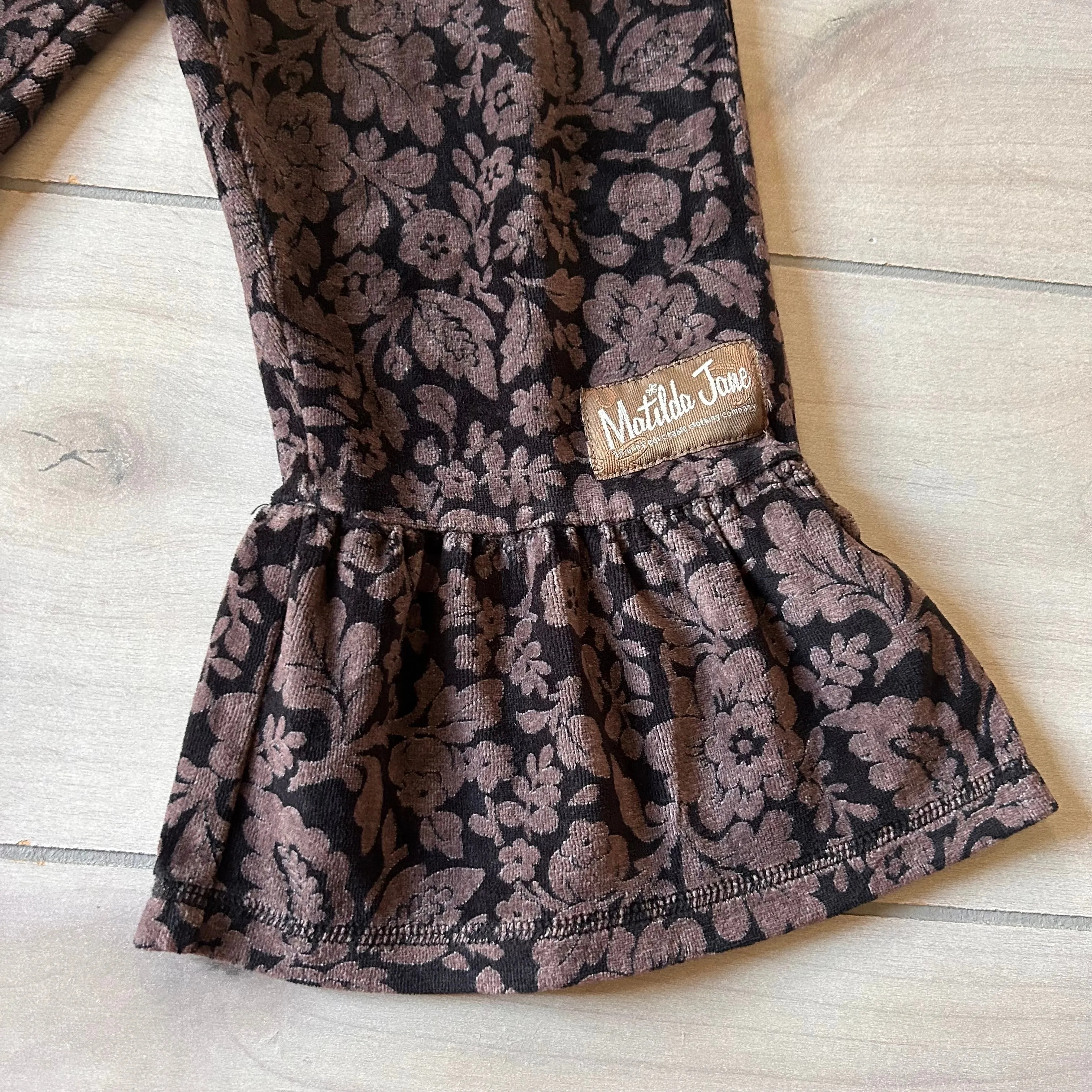 Matilda Jane Velour Floral Ruffle Pants