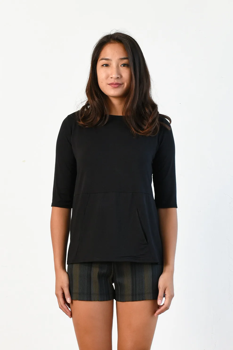 Meg Boatneck Top (Black) - M