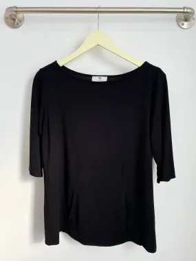 Meg Boatneck Top (Black) - M